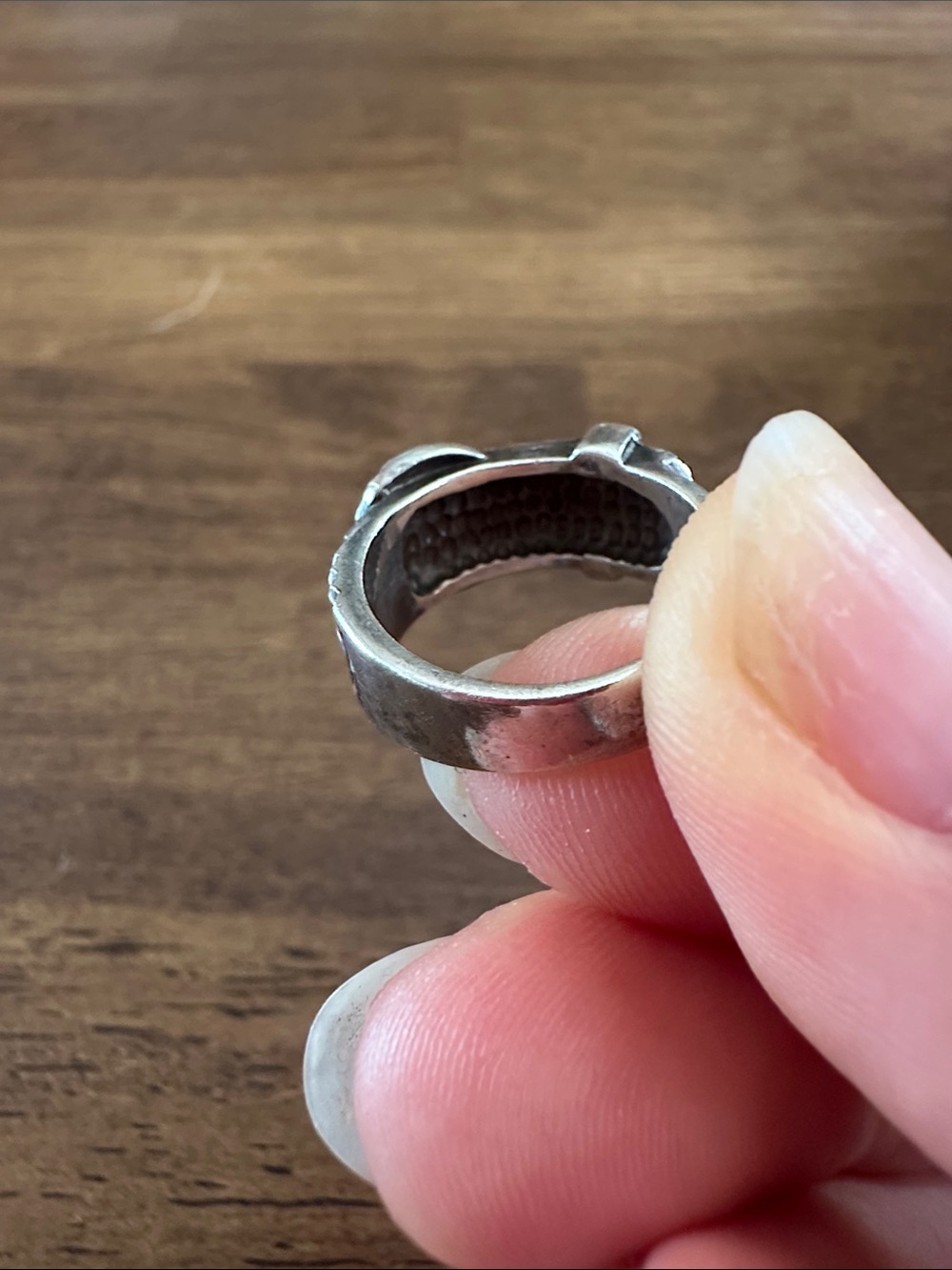 Sterling Silver Ornate Buckle Ring - Size 4.75 - Picture 6 of 7